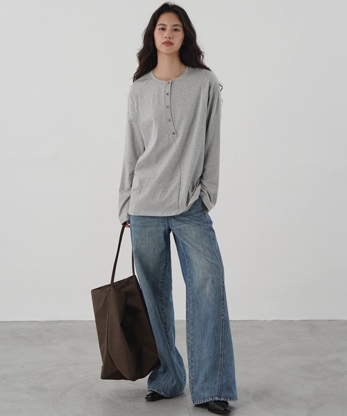 EIGHTHMONTH（エイスマンス）の「リベットワイドジーンズ EM25a058【EIGHTHMONTH】（デニムパンツ・レディース・ブルー・S/M/L）」の9枚目の写真