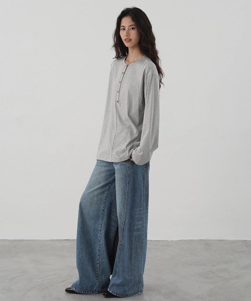 EIGHTHMONTH（エイスマンス）の「リベットワイドジーンズ EM25a058【EIGHTHMONTH】（デニムパンツ・レディース・ブルー・S/M/L）」の10枚目の写真