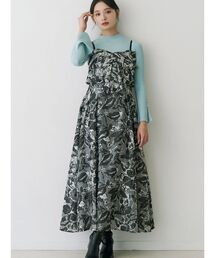 MERCURYDUO | ジャカードバックレースアップキャミワンピース(ワンピース)