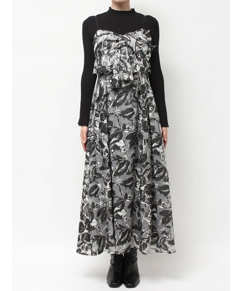 MERCURYDUO（マーキュリーデュオ）の「ジャカードバックレースアップキャミワンピース（ワンピース・レディース・ブルー/ブラック・MEDIUM/SMALL）」の21枚目の写真