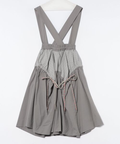 Vivienne Westwood（ヴィヴィアンウエストウッド）の「ｺｯﾄﾝﾅｲﾛﾝﾐｯｸｽﾄﾞﾛｰｽﾄﾘﾝｸﾞｽｶｰﾄ（スカート・レディース・グレー系その他2/ブラック系その他・FREE）」の3枚目の写真