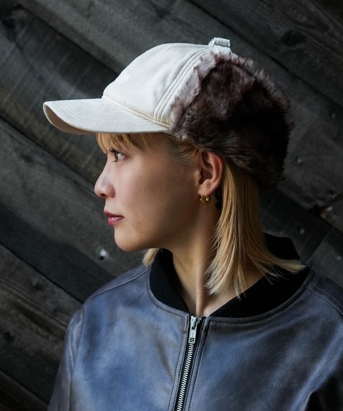 BEN DAVIS(ベンデイビス)の「【BEN DAVIS/ベンデイビス】ファーフライトキャップ(キャップ・メンズ・ブラック/ベージュ・FREE)」の1枚目の写真
