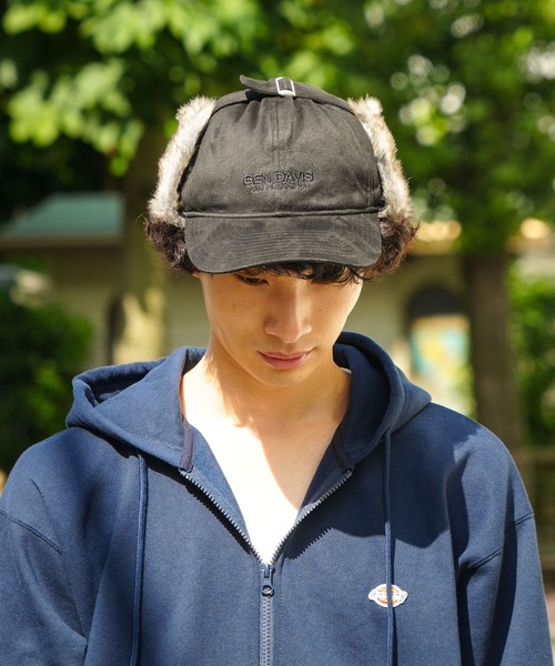 BEN DAVIS(ベンデイビス)の「【BEN DAVIS/ベンデイビス】ファーフライトキャップ(キャップ・メンズ・ブラック/ベージュ・FREE)」の4枚目の写真