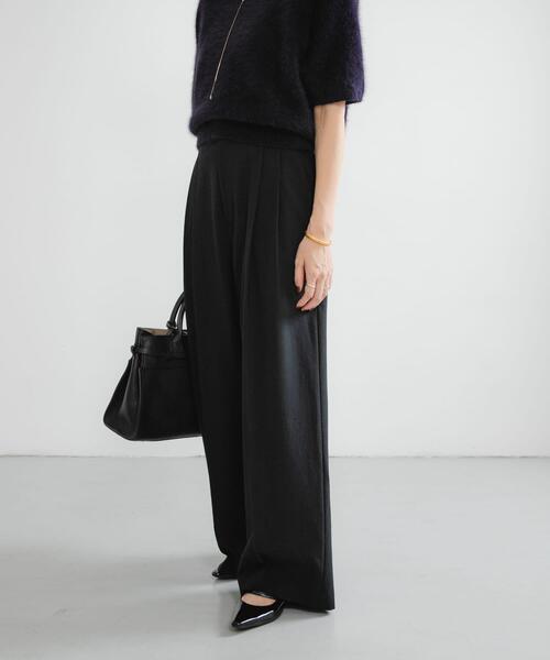 URBAN RESEARCH（アーバンリサーチ）の「ウールブレンドワイドストレートパンツ（その他パンツ・レディース・グレー系その他/ブラック・36/38/40）」の9枚目の写真