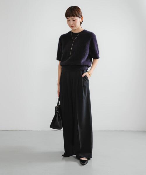 セール】ウールブレンドワイドストレートパンツ（その他パンツ