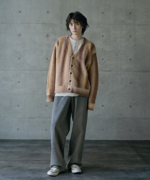 RATTLE TRAP(ラトルトラップ)の「グラデーションストライプカーディガン(ニット/セーター・メンズ・グレー/ブラウン・M/L)」の11枚目の写真