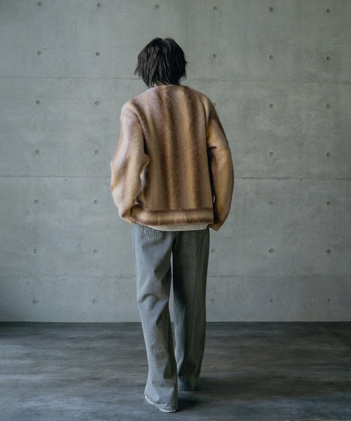 RATTLE TRAP(ラトルトラップ)の「グラデーションストライプカーディガン(ニット/セーター・メンズ・グレー/ブラウン・M/L)」の13枚目の写真