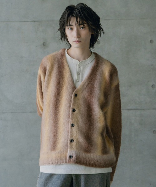 RATTLE TRAP(ラトルトラップ)の「グラデーションストライプカーディガン(ニット/セーター・メンズ・グレー/ブラウン・M/L)」の12枚目の写真