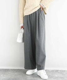 MK MICHEL KLEIN | 裏起毛ワイドストレートプルオンパンツ/洗える(その他パンツ)