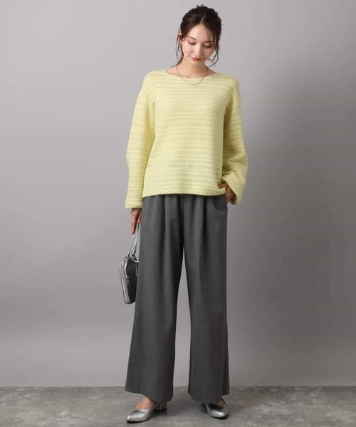 MK MICHEL KLEIN(エムケーミッシェルクラン)の「裏起毛ワイドストレートプルオンパンツ/洗える(その他パンツ・レディース・グレー/ブラック・38)」の12枚目の写真