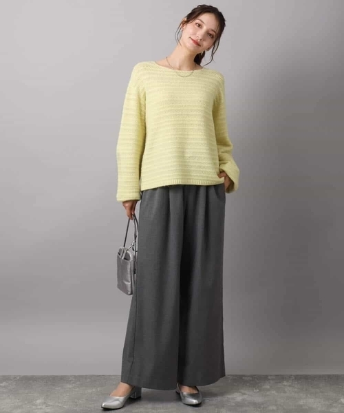 MK MICHEL KLEIN(エムケーミッシェルクラン)の「裏起毛ワイドストレートプルオンパンツ/洗える(その他パンツ・レディース・グレー/ブラック・38)」の18枚目の写真