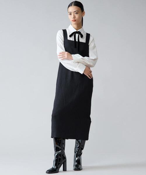 Tiara（ティアラ）の「Iラインクラシカルワンピース（ワンピース・レディース・ベージュ/ブラック・2/3）」の6枚目の写真