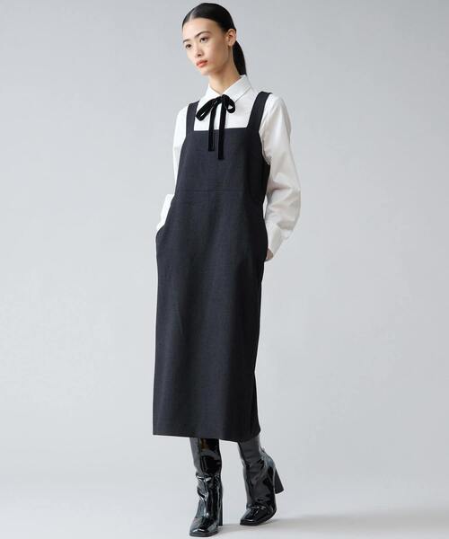 Tiara（ティアラ）の「Iラインクラシカルワンピース（ワンピース・レディース・ベージュ/ブラック・2/3）」の4枚目の写真