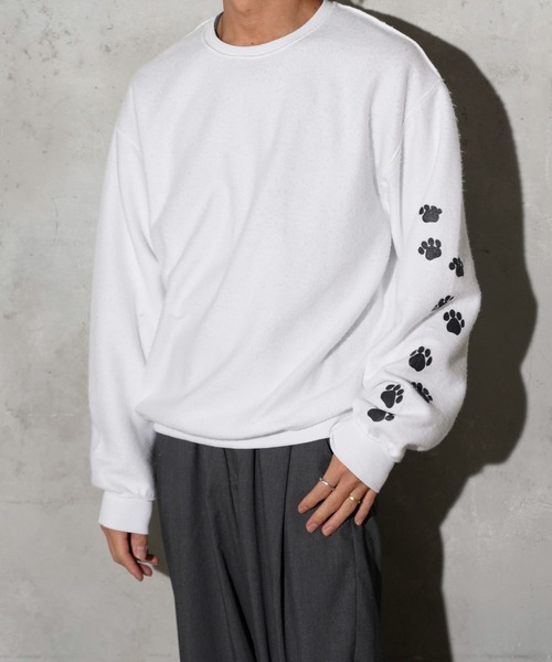 JERZEES(ジャージーズ)の「JERZEES / ジャージーズ "CAT HAIRS" OTHER-SIDE CREWSWEAT キャットヘアー インサイドアウト クルーネックスウェット(スウェット・メンズ・ブラック/ホワイト・MEDIUM/LARGE/X-LARGE)」の5枚目の写真