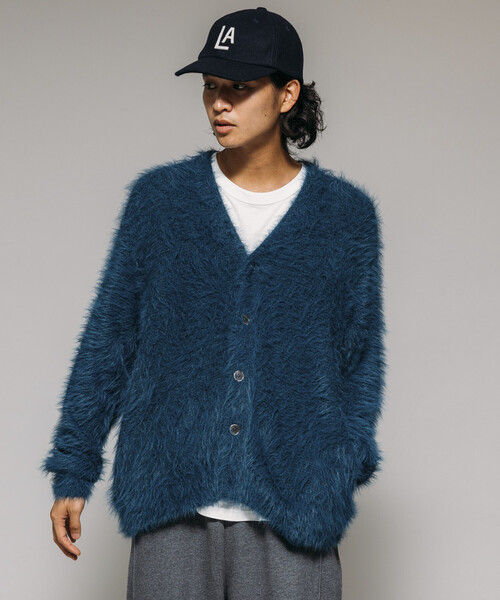 FREAK'S STORE(フリークスストア)の「メランジ フェザー Vネック カーディガン(カーディガン/ボレロ・メンズ・ブラック/ブルー/ブラウン/ベージュ・LARGE/MEDIUM)」の13枚目の写真