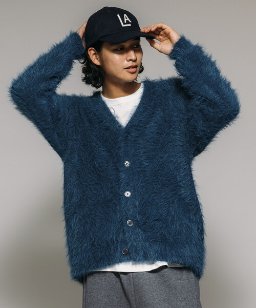 FREAK'S STORE(フリークスストア)の「メランジ フェザー Vネック カーディガン(カーディガン/ボレロ・メンズ・ブラック/ブルー/ブラウン/ベージュ・LARGE/MEDIUM)」の15枚目の写真