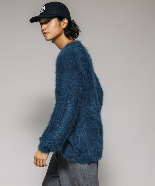 FREAK'S STORE(フリークスストア)の「メランジ フェザー Vネック カーディガン(カーディガン/ボレロ・メンズ・ブラック/ブルー/ブラウン/ベージュ・LARGE/MEDIUM)」の16枚目の写真