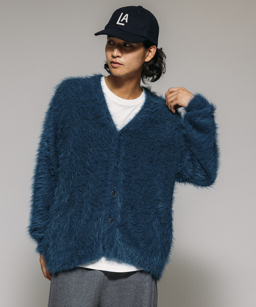 FREAK'S STORE(フリークスストア)の「メランジ フェザー Vネック カーディガン(カーディガン/ボレロ・メンズ・ブラック/ブルー/ブラウン/ベージュ・LARGE/MEDIUM)」の19枚目の写真