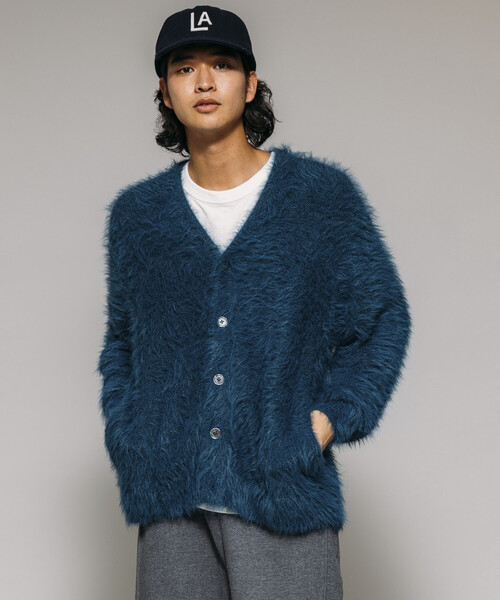 FREAK'S STORE(フリークスストア)の「メランジ フェザー Vネック カーディガン(カーディガン/ボレロ・メンズ・ブラック/ブルー/ブラウン/ベージュ・LARGE/MEDIUM)」の20枚目の写真