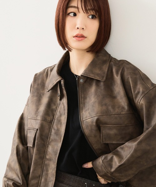 セール】【fort point/フォートポイント】ムラ染め フェイクレザー