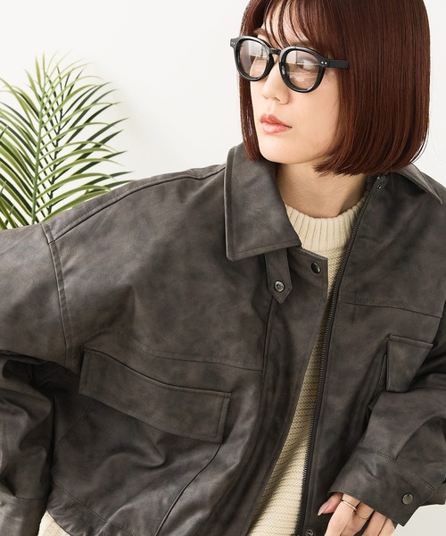 セール】【fort point/フォートポイント】ムラ染め フェイクレザー