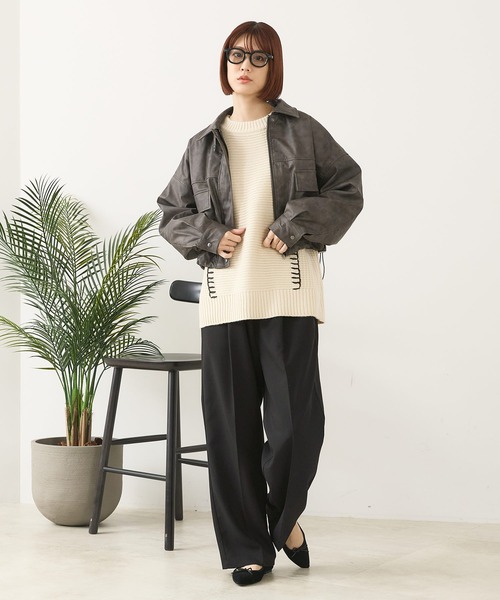 セール】【fort point/フォートポイント】ムラ染め フェイクレザー