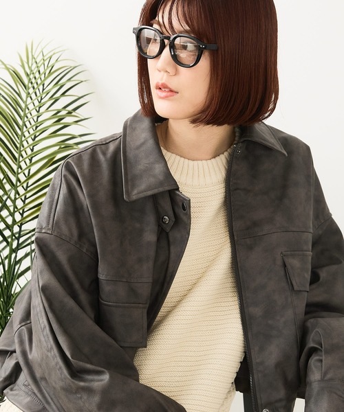 ファーブルゾン ヒビ割れ加工 着画あり ファーブルゾン ヒビ割れ加工 着画あり Amazon | [スタイリング