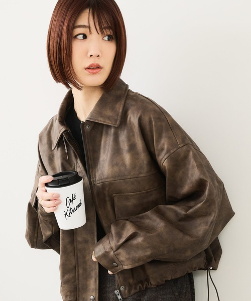 セール】【fort point/フォートポイント】ムラ染め フェイクレザー