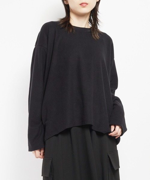 gomme（ゴム）の「ウォームリッチ　Ｂバルーン長袖Ｔ（Tシャツ/カットソー・レディース・チャコールグレー/ブラック/グリーン・MEDIUM）」の2枚目の写真