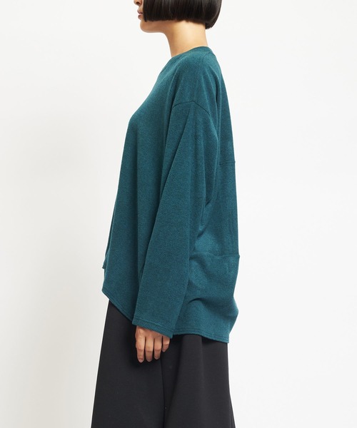 gomme（ゴム）の「ウォームリッチ　Ｂバルーン長袖Ｔ（Tシャツ/カットソー・レディース・チャコールグレー/ブラック/グリーン・MEDIUM）」の15枚目の写真