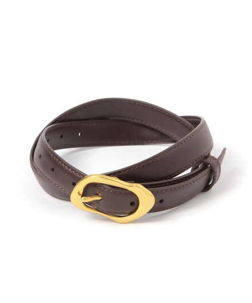 Elura（エルーラ）の「レザー変形バックルベルト/605527（ベルト・レディース・ブラック/ベージュ/ブラウン・ONE SIZE）」の9枚目の写真