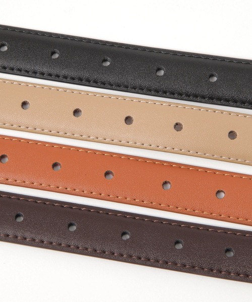 Elura（エルーラ）の「レザー変形バックルベルト/605527（ベルト・レディース・ブラック/ベージュ/ブラウン・ONE SIZE）」の12枚目の写真