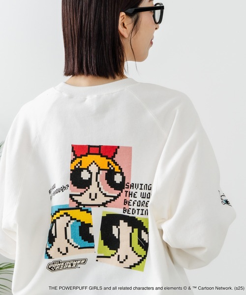 UNIIT(ユニット)の「【DISCUS×THE POWERPUFF GIRLS】キャラクタープリントスウェットトレーナー メンズ レディース ユニセックス(スウェット・レディース・ホワイト系その他/ブラック系その他3/ホワイト系その他3/ブラック系その他・LARGE/MEDIUM)」の1枚目の写真