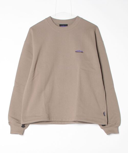 THOUSAND MILE（サウザンドマイル）の「DRAWCORD CREW NECK PULLOVER/ドローコードクルーネックプルオーバー 裏起毛スウェット（スウェット・メンズ・ブラック/ライトグレー/ネイビー/チャコールグレー/ベージュ・XS/S/L/XL/M）」の4枚目の写真