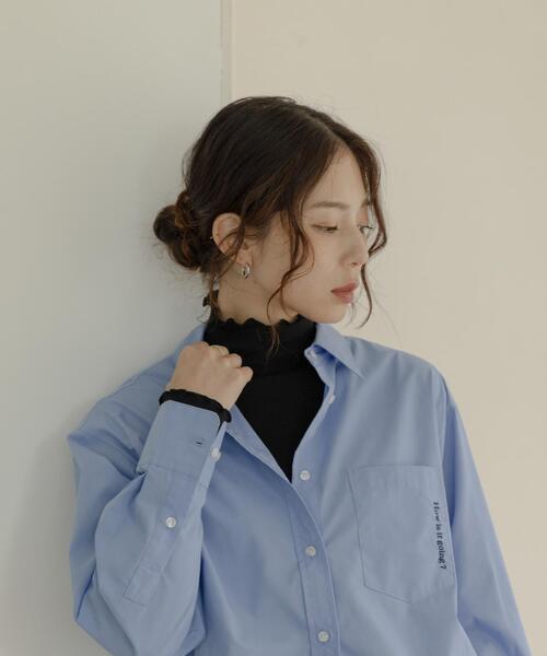 URBAN RESEARCH Sonny Label(アーバンリサーチサニーレーベル)の「『UR TECH』蓄熱ハイネックメロウプルオーバー(Tシャツ/カットソー・レディース・チャコールグレー/オフホワイト/グレー系その他/ブラック・FREE)」の19枚目の写真