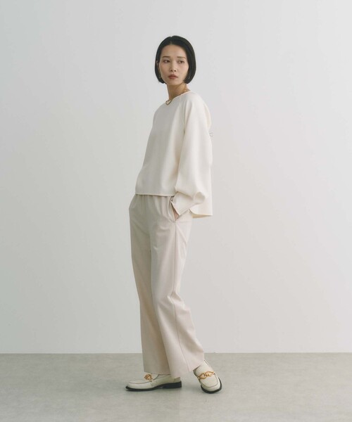 BIANCA(ビアンカ)の「【オンオフ着回し】大人の洗練プルオーバー(Tシャツ/カットソー・レディース・ベージュ/ダークネイビー/オフホワイト・38)」の14枚目の写真