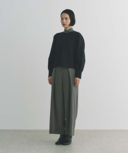 BIANCA(ビアンカ)の「【オンオフ着回し】大人の洗練プルオーバー(Tシャツ/カットソー・レディース・ベージュ/ダークネイビー/オフホワイト・38)」の22枚目の写真