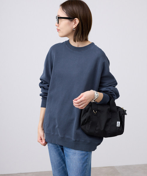 SLOBE IENA(スローブイエナ)の「《WEB限定/追加2》ビックシルエットピグメント裏毛プルオーバー(スウェット・レディース・ネイビー/ブラック系その他/ベージュ・FREE)」の10枚目の写真