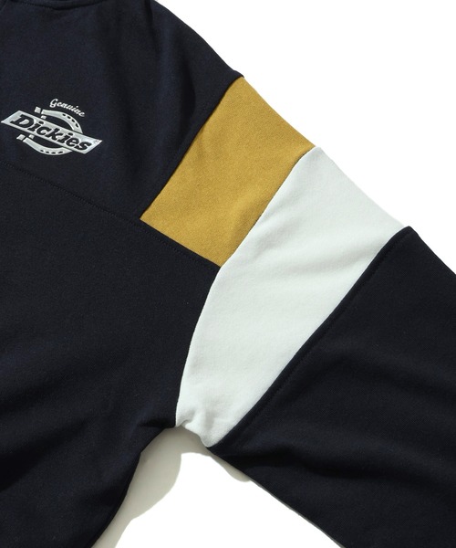 Dickies(ディッキーズ)の「【GENUINE DICKIES/ジェニュインディッキーズ】裏毛 ショート丈 ハーフジップ スウェット(スウェット・レディース・ダークネイビー/オフホワイト/スミクロ・M/L)」の12枚目の写真