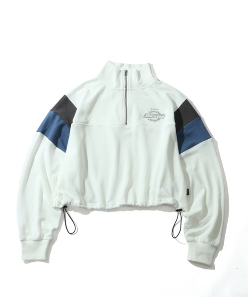 Dickies(ディッキーズ)の「【GENUINE DICKIES/ジェニュインディッキーズ】裏毛 ショート丈 ハーフジップ スウェット(スウェット・レディース・ダークネイビー/オフホワイト/スミクロ・M/L)」の17枚目の写真