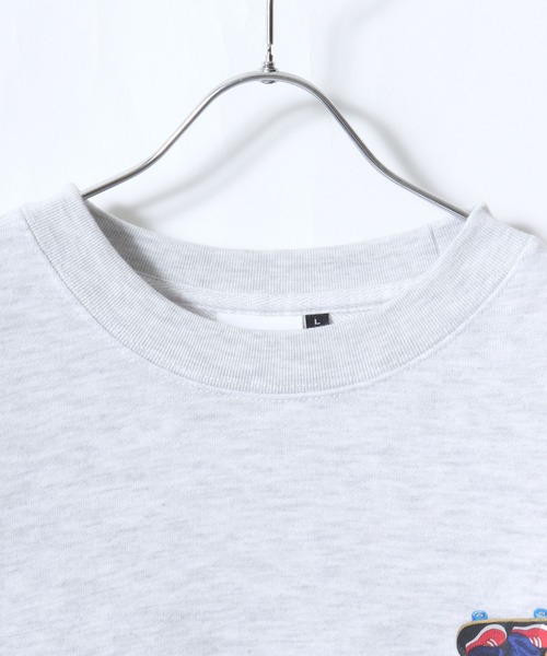VISION STREET WEAR(ヴィジョンストリートウェア)の「VISION STREET WEAR/ヴィジョンストリートウエア オーバーサイズ 裏毛 ワンポイントロゴ スケボーベアバックプリント 袖ゴースト刺繍 スウェットトレーナー レディース メンズ(スウェット・レディース・アッシュグレー/ブラック/オフホワイト/グレー系その他/ワイン/チャコール・M/L/LL)」の21枚目の写真
