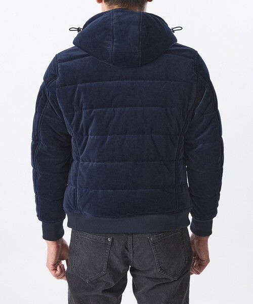 EPOCA UOMO(エポカウォモ)の「【Safari Lounge別注】ベロアジャージー中わたブルゾン(ブルゾン・メンズ・ダークネイビー/ブラック・48/46)」の7枚目の写真