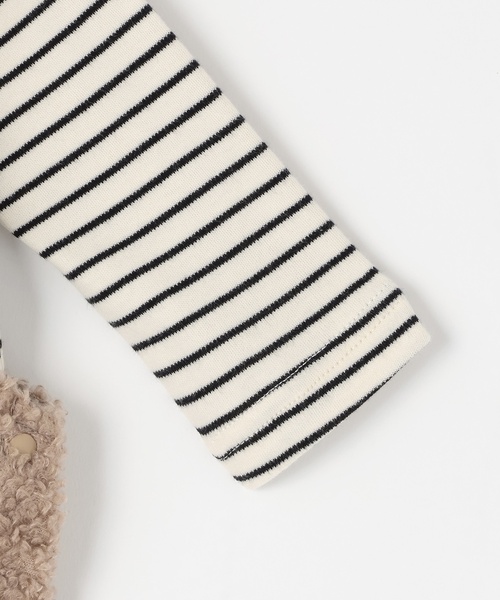 petit main（プティマイン）の「もこもこクマサロペセット（その他ベビーウェア・キッズ・モカ/アイボリー・70cm/80ｃｍ）」の10枚目の写真