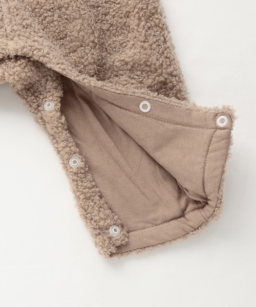 petit main（プティマイン）の「もこもこクマサロペセット（その他ベビーウェア・キッズ・モカ/アイボリー・70cm/80ｃｍ）」の14枚目の写真