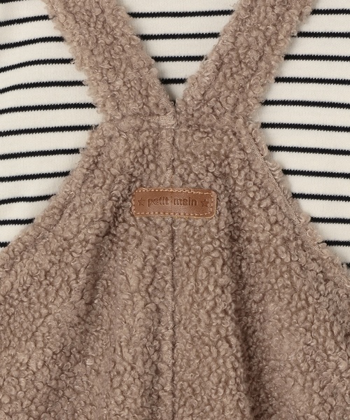 petit main（プティマイン）の「もこもこクマサロペセット（その他ベビーウェア・キッズ・モカ/アイボリー・70cm/80ｃｍ）」の15枚目の写真