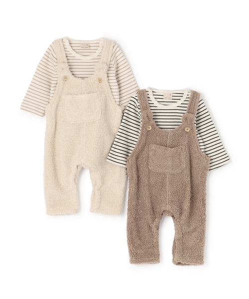 petit main（プティマイン）の「もこもこクマサロペセット（その他ベビーウェア・キッズ・モカ/アイボリー・70cm/80ｃｍ）」の18枚目の写真