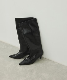 新品 アダムエロぺ ADAM ET ROPE' ロングブーツ レデース黒ブーツ ADAM ET ROPE'（アダムエロペ） ロングブーツ 24.0cm ブラック