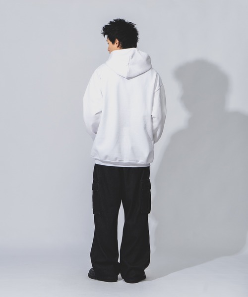 LOS ANGELES APPAREL（ロサンゼルスアパレル）の「【LOS ANGELES APPAREL /ロサンゼルス アパレル】14OZ ヘビースウェットフーディー HF09 14oz ヘビーフリース フード付きプルオーバー スウェットシャツ MADE IN USA パーカー トレーナー フーディー（パーカー・メンズ・ネイビー/ホワイト・MEDIUM/XX-LARGE/LARGE/X-LARGE）」の6枚目の写真