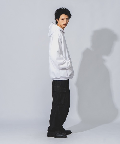 LOS ANGELES APPAREL（ロサンゼルスアパレル）の「【LOS ANGELES APPAREL /ロサンゼルス アパレル】14OZ ヘビースウェットフーディー HF09 14oz ヘビーフリース フード付きプルオーバー スウェットシャツ MADE IN USA パーカー トレーナー フーディー（パーカー・メンズ・ネイビー/ホワイト・MEDIUM/XX-LARGE/LARGE/X-LARGE）」の7枚目の写真