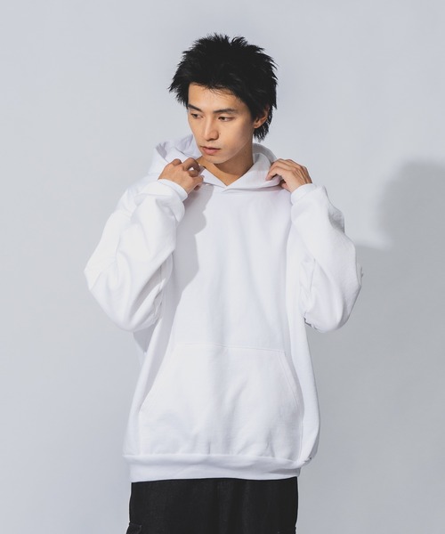 LOS ANGELES APPAREL（ロサンゼルスアパレル）の「【LOS ANGELES APPAREL /ロサンゼルス アパレル】14OZ ヘビースウェットフーディー HF09 14oz ヘビーフリース フード付きプルオーバー スウェットシャツ MADE IN USA パーカー トレーナー フーディー（パーカー・メンズ・ネイビー/ホワイト・MEDIUM/XX-LARGE/LARGE/X-LARGE）」の9枚目の写真